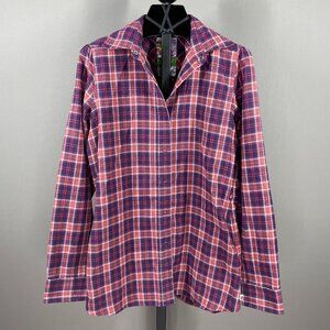 Burton Shirt Womens XS purple pink plaid flannel button up outdoor casual